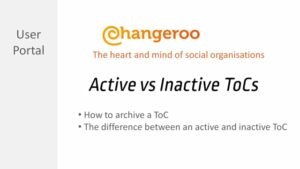 About the difference between active and inactive projects. An inactive ToC is the same as an archived ToC.